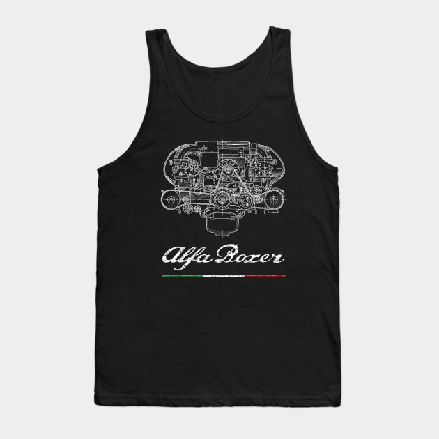 Italian Boxer engine on white Tank Top by jaagdesign